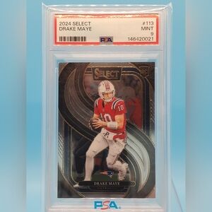 2024 Select Drake Maye Rookie Card PSA 9 MINT